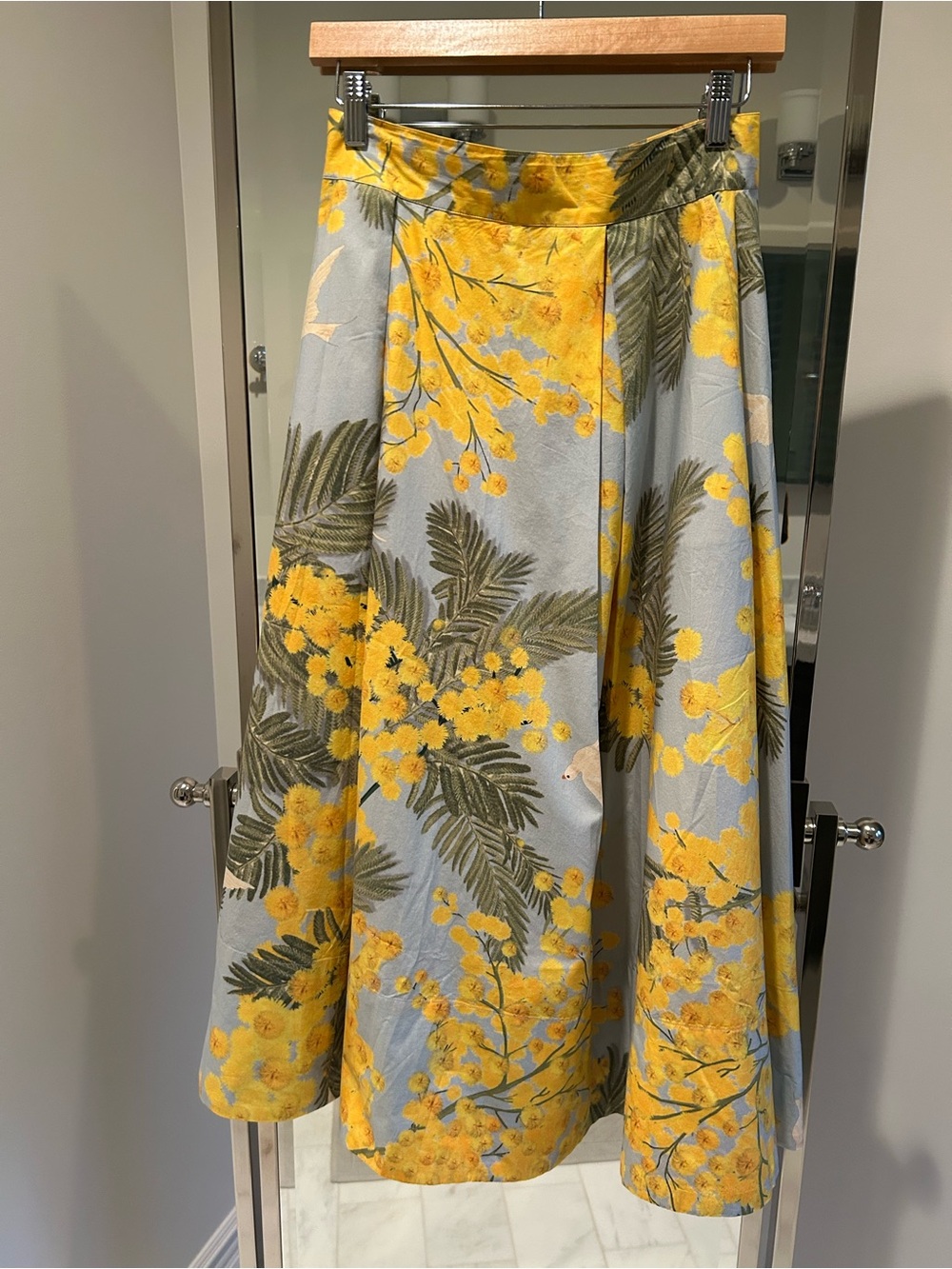 Thierry Colson Floral Print Midi Skirt